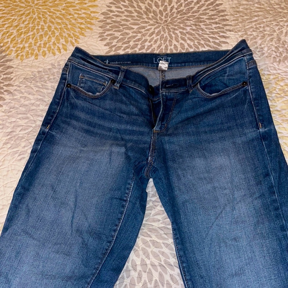 Loft modern crop denim jeans